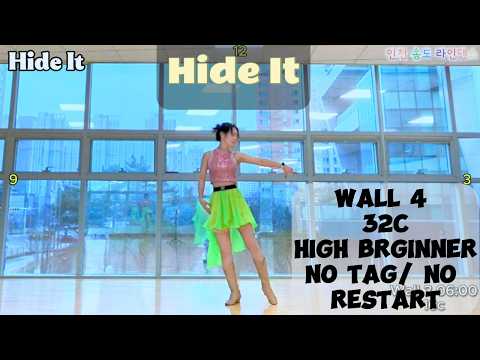 Hide It linedance Demo/ 하이드잇 라인댄스/ High Beginner/ Rolling 8-Count/초급 롤링8카운트/ 송도 라인댄스/ 인천 라인댄스/ 위올라