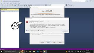 SQL Server Login Error Solution The Certificate Chain Was Issued by an Authority That Is Not Trusted