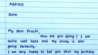 Write A Letter To Your Friend Inviting To Birthday Party Letter To Friend In English
