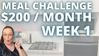 Family Meal Challenge / $200 a month / Week 1 / Frugal Living