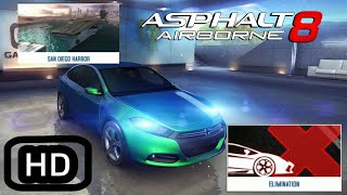 Asphalt 8 - Airborne Gameplay (San Diego Harbour @ Elimination) [Dodge Dart GT] screenshot 4