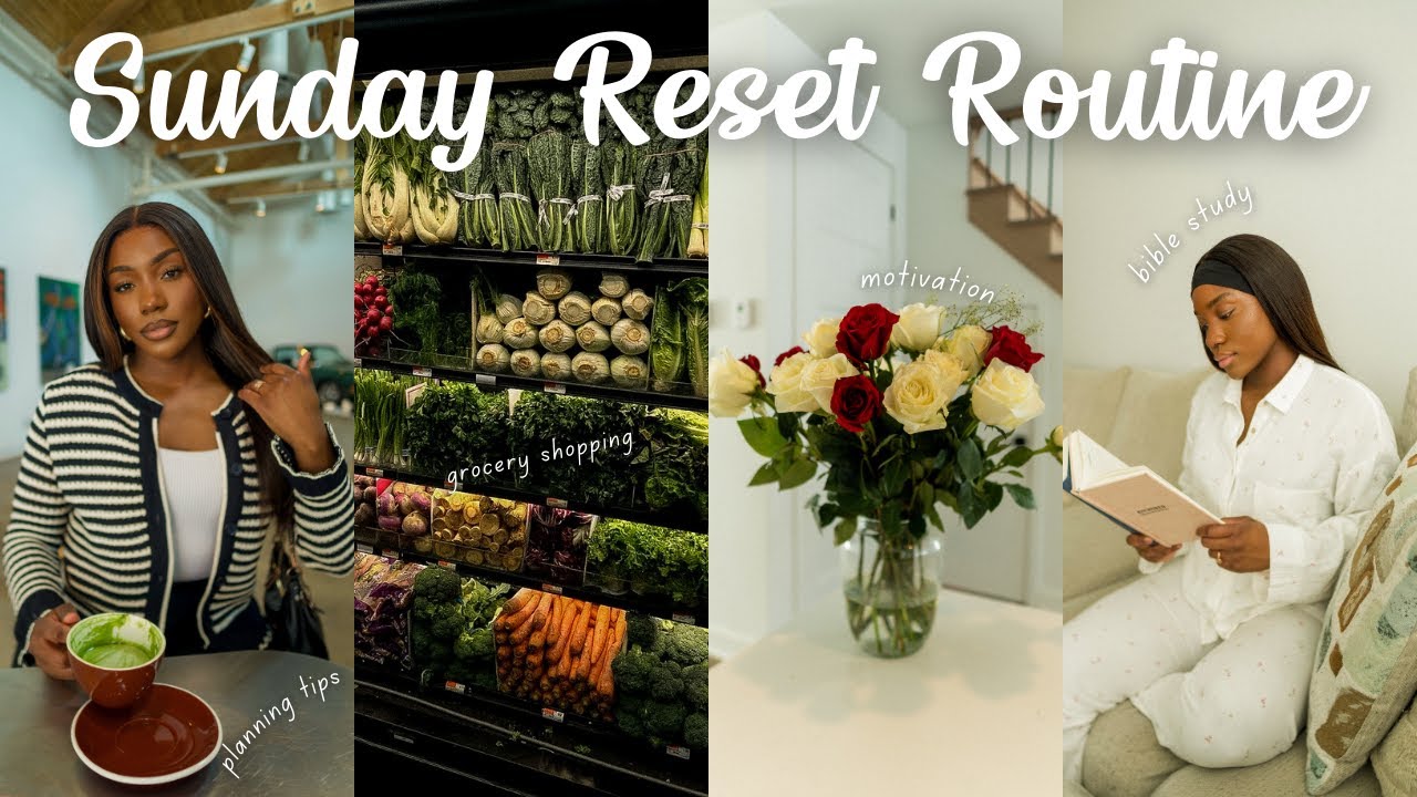SUNDAY RESET VLOG | productive day, deep cleaning, self care motivation ...