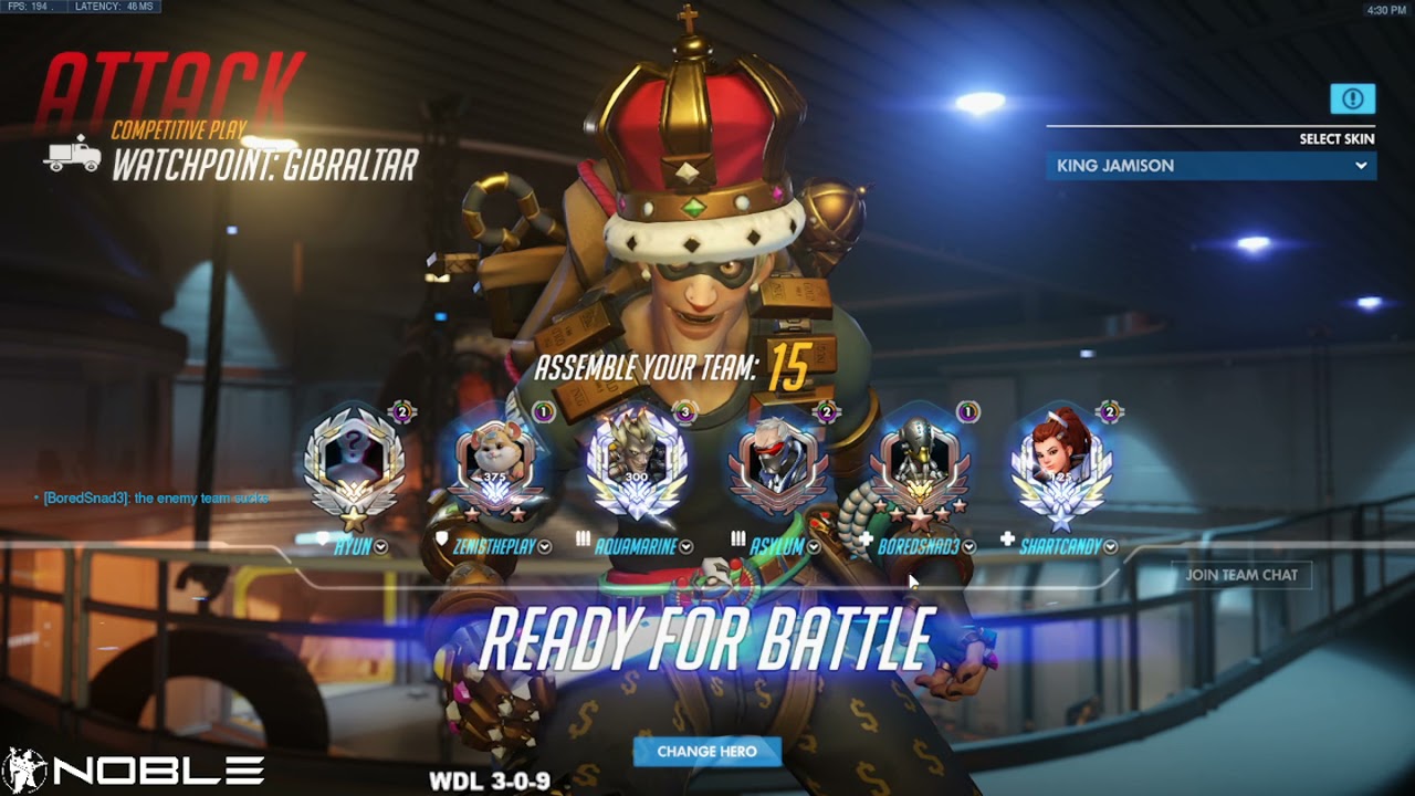 AQUAMARINE ONE TRICK JUNKRAT GAMEPLAY OVERWATCH SEASON 30 TOP 500