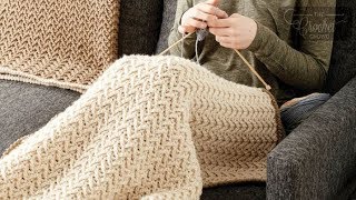 Crochet Arrow Stitch Lap Blanket