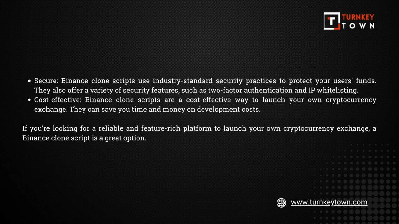 Binance Clone Script A Scalable and Secure Platform for Trading Cryptocurrencies