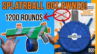 Upgrade 800 Round Splatrball Drum Mag To 1200 Round  Splatrball Srb400 Gel Blaster Gun Magazine