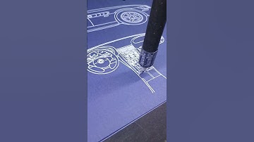 Project 0048 ready for future release #PlotterASMR #BlueprintArt  #MechanicalDrawing  #CarBlueprints