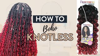 The BEST Boho Knotless Braids Tutorial 🙌🏾 | Best Parting Method 2023