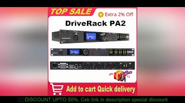 DriveRack PA2 2 Input 6 Output Digital Audio Processor Original Software Professional Audio Equipmen