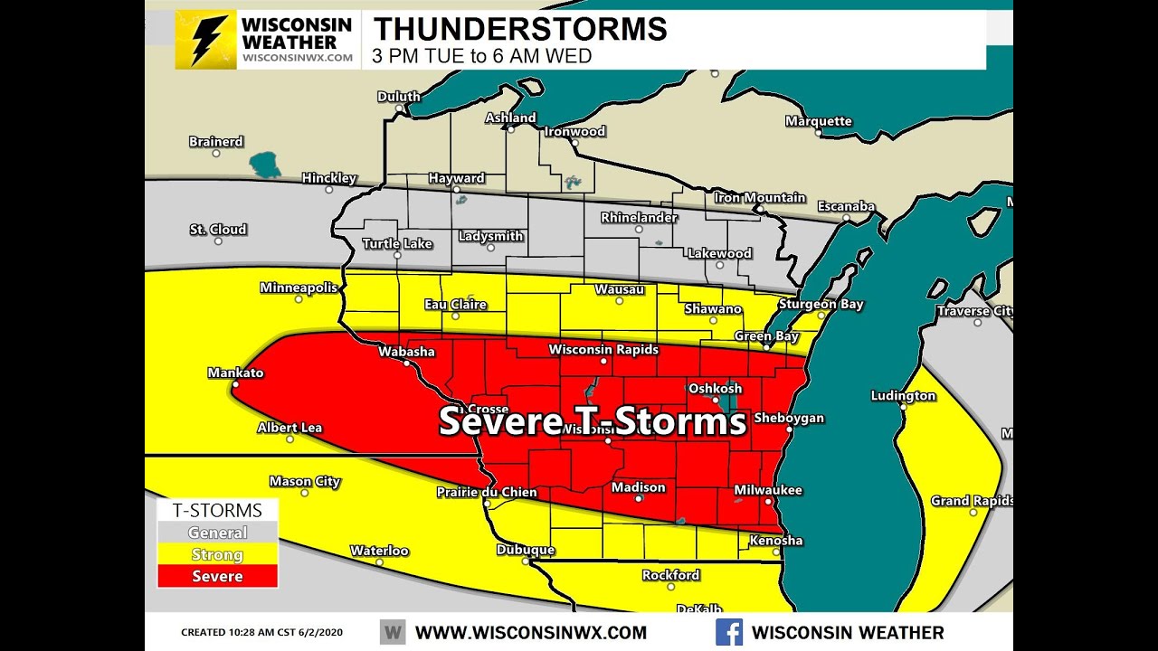 JUNE 2, 2020 Wisconsin Severe Weather Likely Tonight YouTube