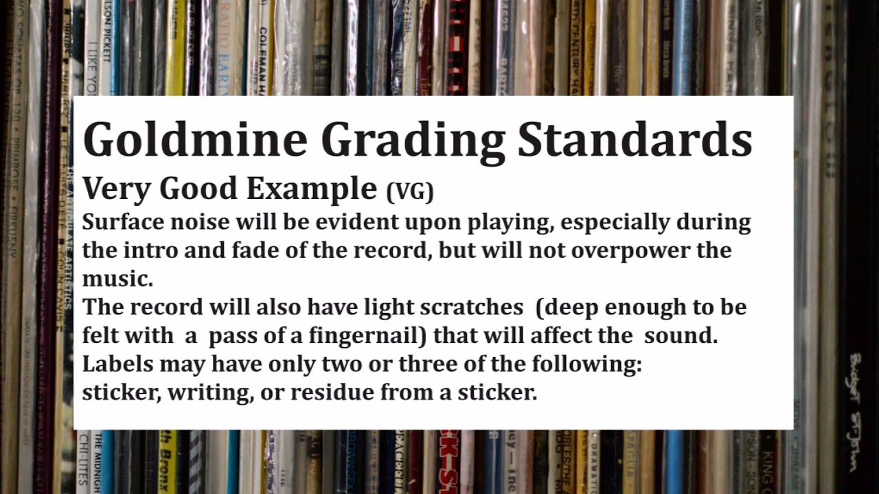 Goldmine Record Grading Examples YouTube