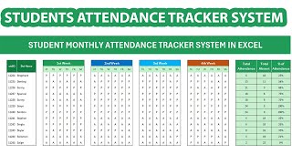 Ms Excel में छात्र उपस्थिति ट्रैकर सिस्टम कैसे बनाएं || Ms Excel में उपस्थिति ट्रैकिंग screenshot 4