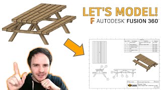 Let's Model! - Wooden Table Fusion 360 (3D modelling, drawing, BOM) Profile