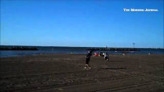 Native Kenny Barr Demonstrates A Few Boomerang Trick Catches While Talking About How He Got