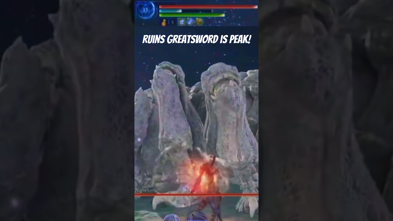 Pick up the Ruins Greatsword whenever you see it 