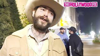 Post Malone Is Excited To Get Cheesecake Factory From Fans While Signing Autographs In Paris, France