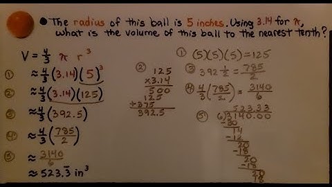 8th Grade Math 13.3c, Finding the Volume of a Sphere in a Real-World Context
