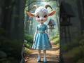 Sky Blue Lehenga Goat Girl – Magical Cartoon Dance Animation! 💙🐐#goatdance #goatcartoon #shorts
