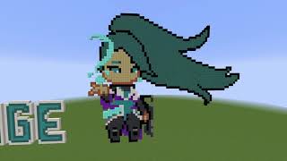 MINECRAFT VALORANT PIXEL ART || SAGE