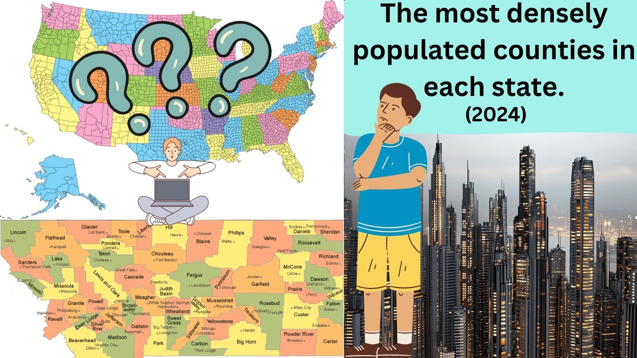 Each States most densely populated counties in 2024! - YouTube
