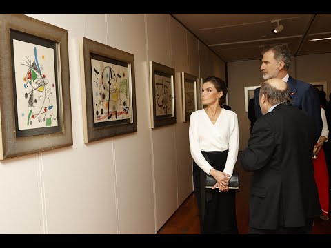 Los Reyes inauguran la exposici&oacute;n de Joan Miro &ldquo;El C&aacute;ntico del Sol y Las Maravillas Acrost&aacute;ticas&rdquo;