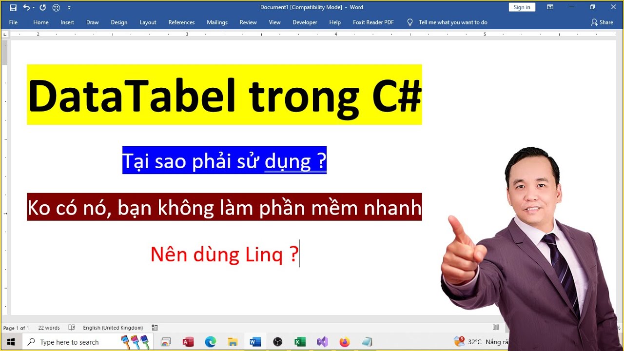 DataTable trong Csharp - Học CSharp cơ bản