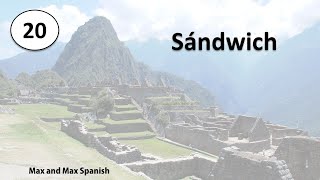 Mucho Poco 20. Sándwich - A Spanish Lesson for Kids Preschool to Grade 2