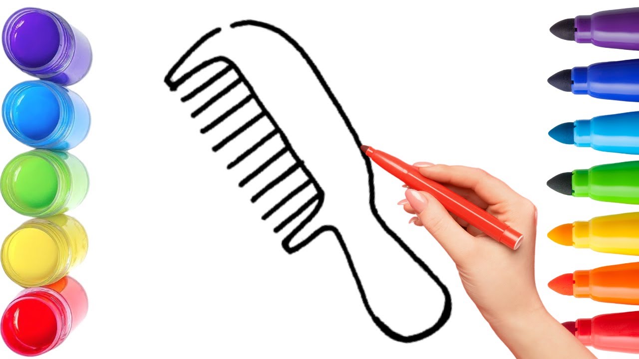 How To Draw cute comb Drawing, Painting & Coloring For Kids and ...