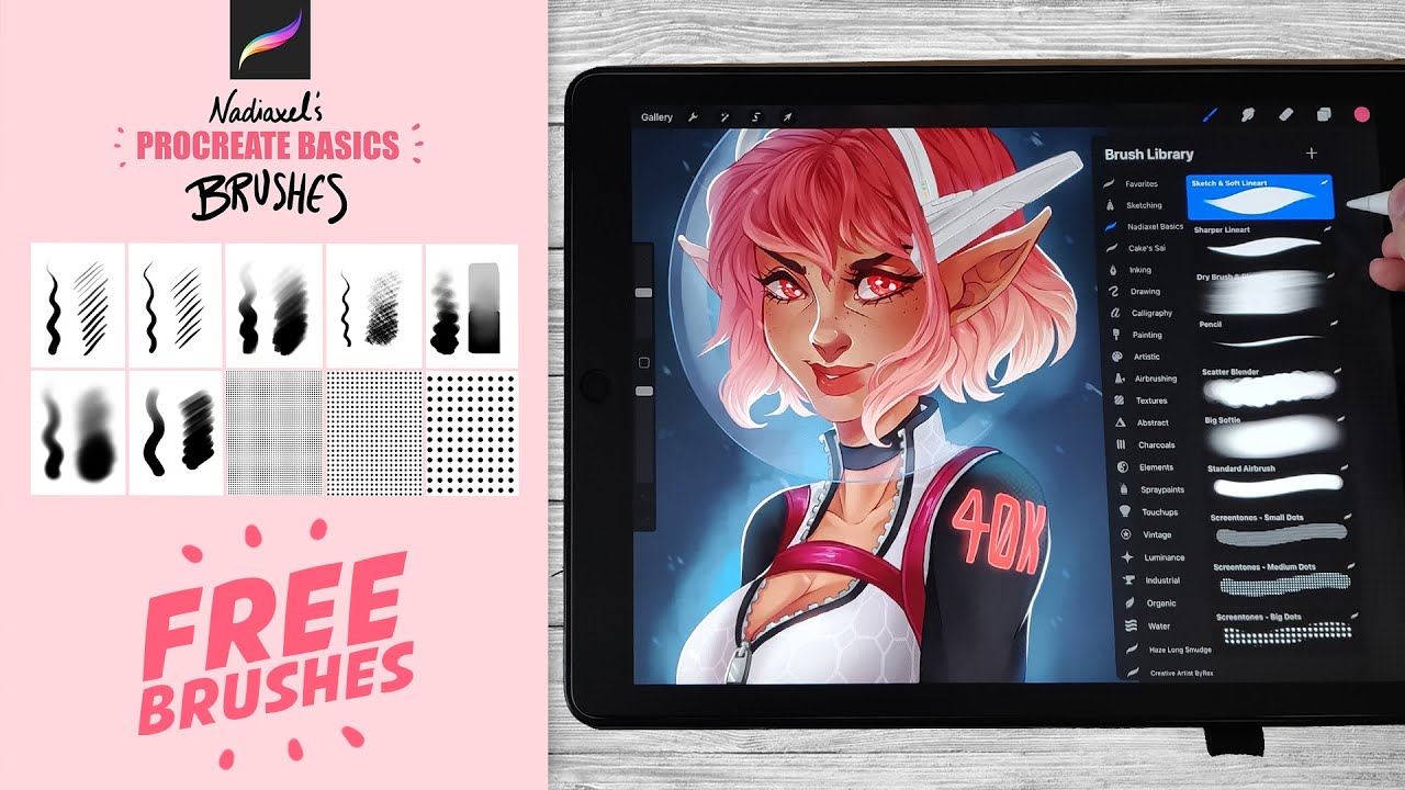 Free download Anime Hair Highlight Procreate Brush  Procreate brushes