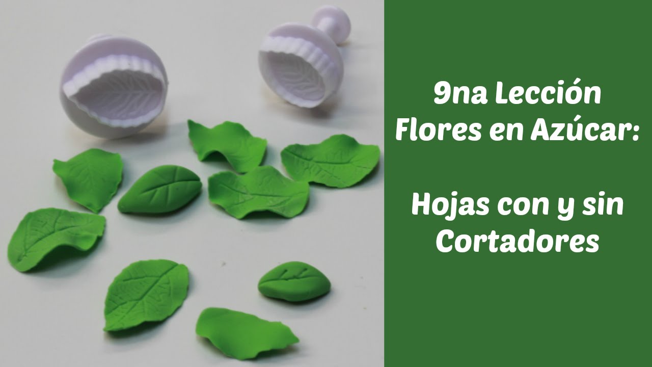 9na Lección Flores de Azúcar: Cómo hacer hojas con y sin cortadores