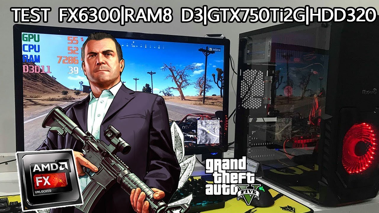 เครื่อง 9,790 รีวิวทดสอบเกมส์ GTA5  สเปค FX6300 | RAM8 | GTX750Ti 2G | HD320 By i-system 0864642608