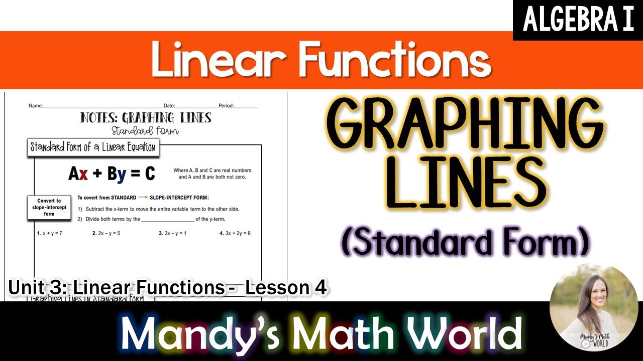 Graphing Lines Convert from Standard to Slope Intercept Form - YouTube