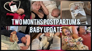 Two month postpartum & baby update!👶| breastfeeding journey, weight check, & working out