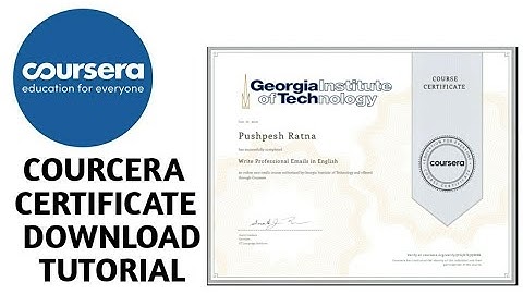 How To Download Coursera Certificate With Proof