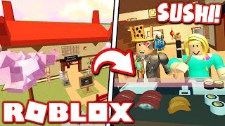 Building my OWN SUSHI RESTAURANT!! (Roblox Sushi Tycoon)
