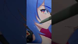 Ganyu Genshin Impact Fan Art #shorts