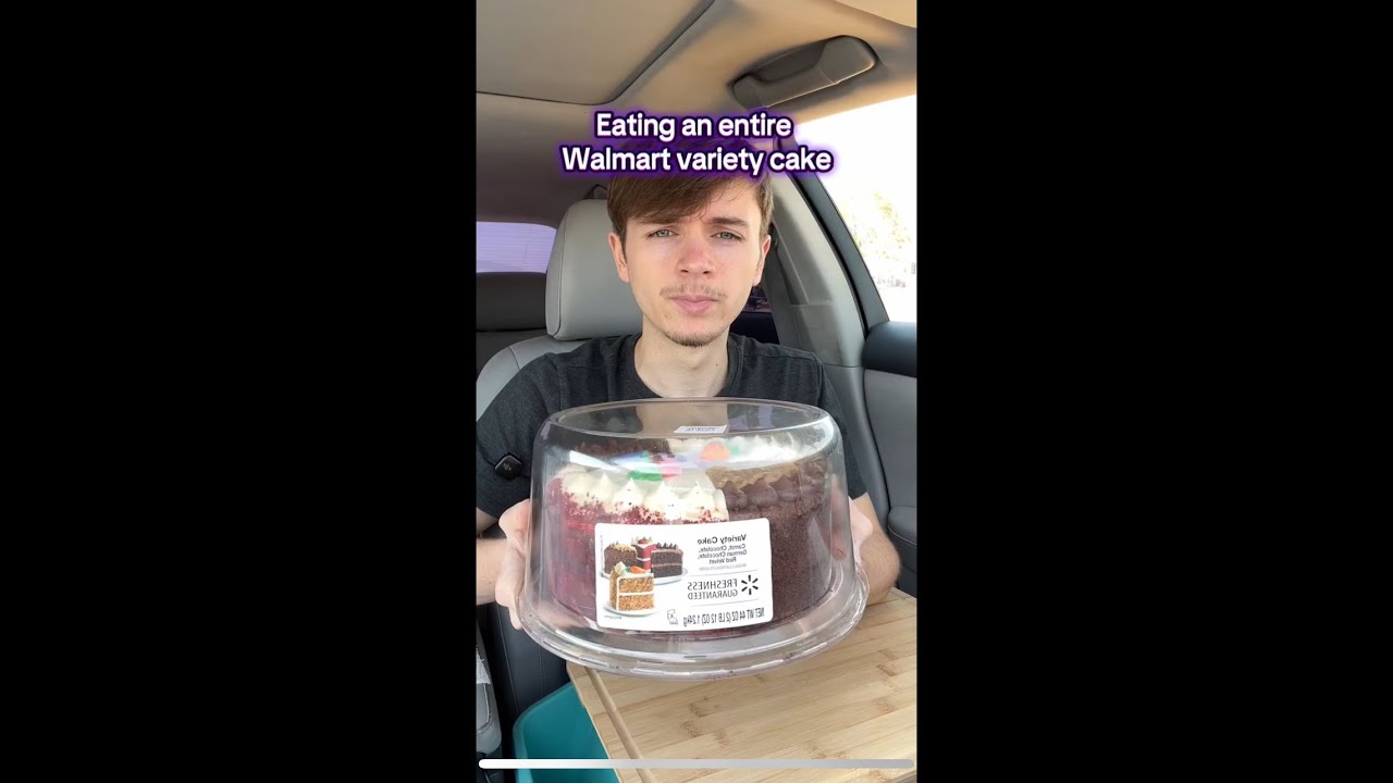 Eating an entire Walmart variety cake (FULL eating video)