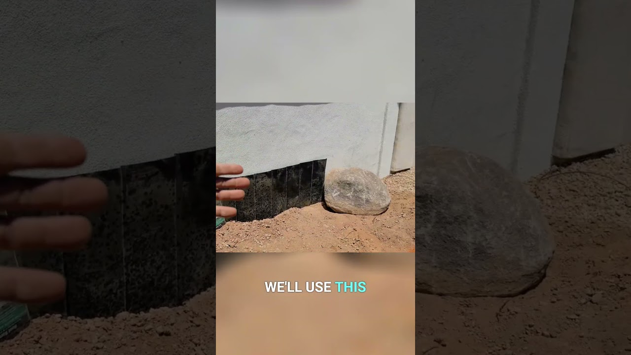 Building a water feature right next to an existing wall!