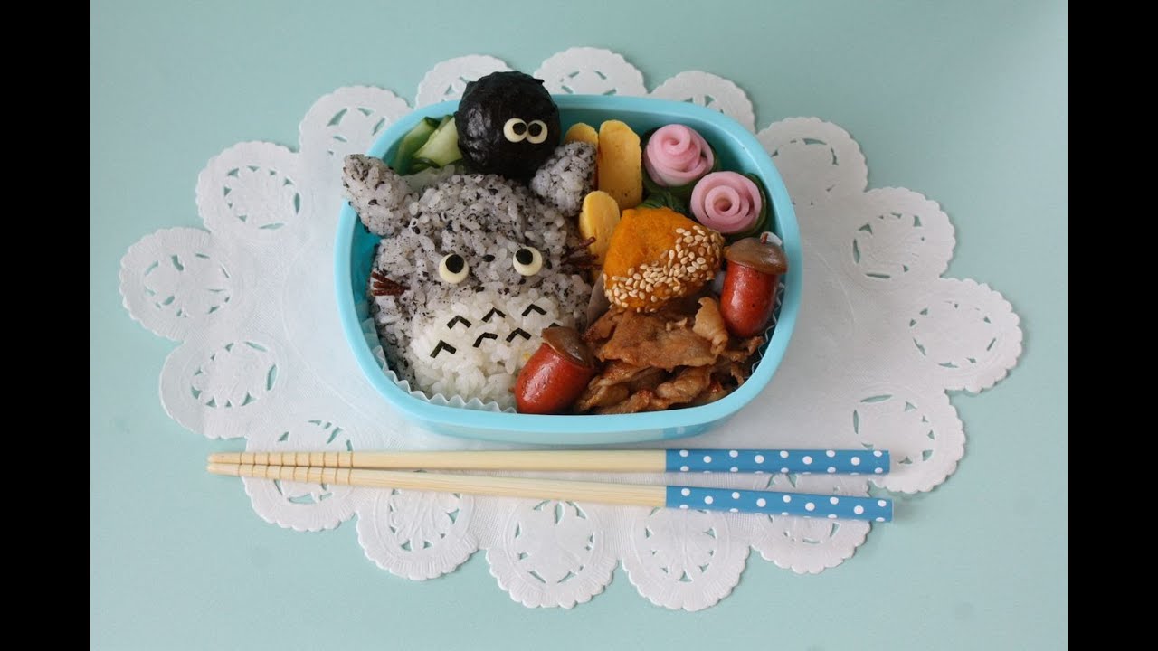 Totoro Bento lunch box　トトロ弁当 まっくろくろすけもいるよ！