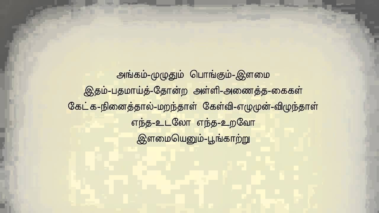 Ilamai Enum Poongaatru Tamil Karaoke Tamil Lyrics