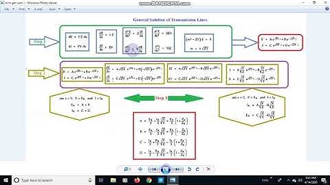 GENERAL SOLUTION OF TRANSMISSION LINES