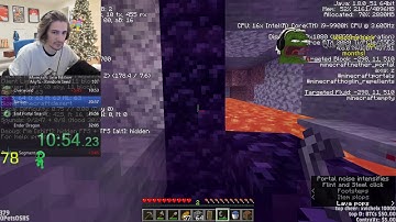 xQc Gets An Insanely Lucky Nether Spawn