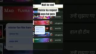 raistar friend request me #freefire #ankushfffacereveal #procy server