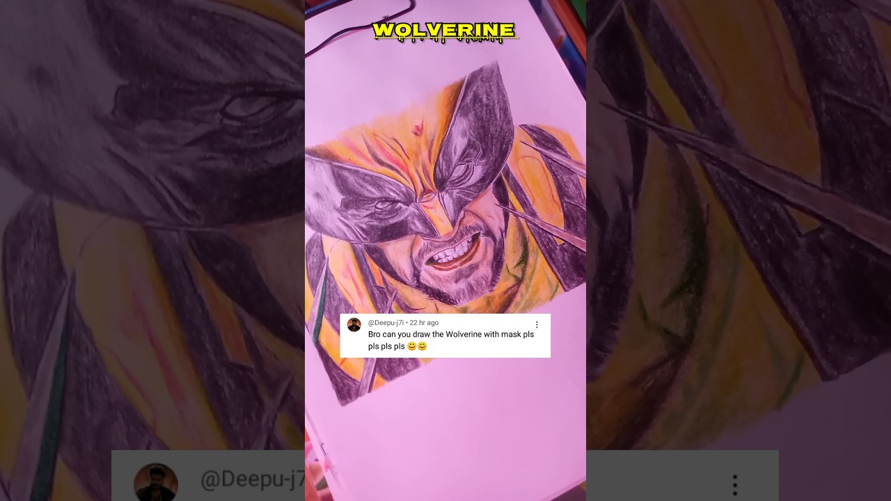 Wolverine Colour Pencil Drawing 🔥 From Deadpool 3 