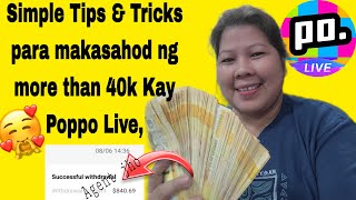 Simple Tips & Tricks Para Makasahod Ng More Than 40k Kay Poppo Live / Kung Kaya Ko, Ay Kaya Mo Rin😍