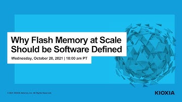 Why Flash Memory At Scale Should be Software-Defined