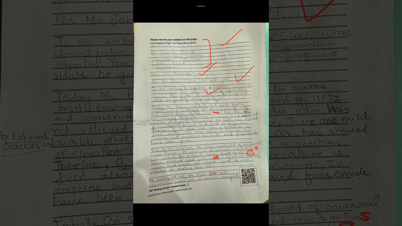 Letter Evaluation (1715) || OET PAKISTAN