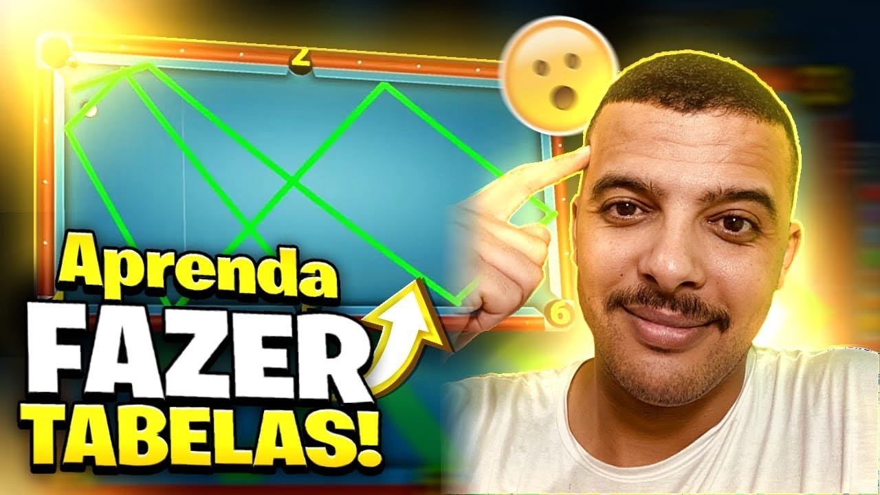 SEGREDOS DO 8 BALL POOL! A RÉGUA PARA FAZER TABELAS! NUNCA MAIS ERRE UMA  TABELA! 