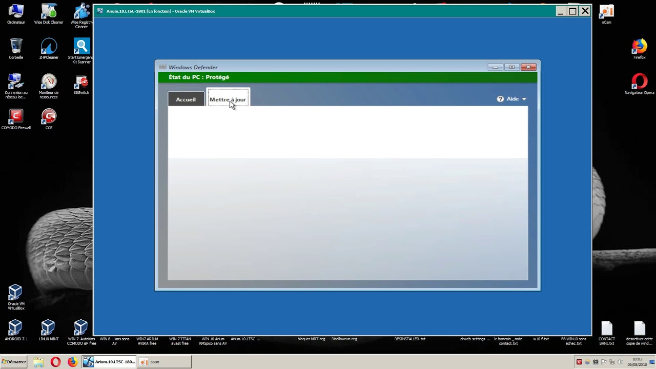 Demo Windows defender OFFLINE SCAN ( reboot pc/ win 10/ tuto FR