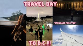 Traveling to D.C.✈️(8th grade field trip) *chaos, plane, bus, lost luggage😂*